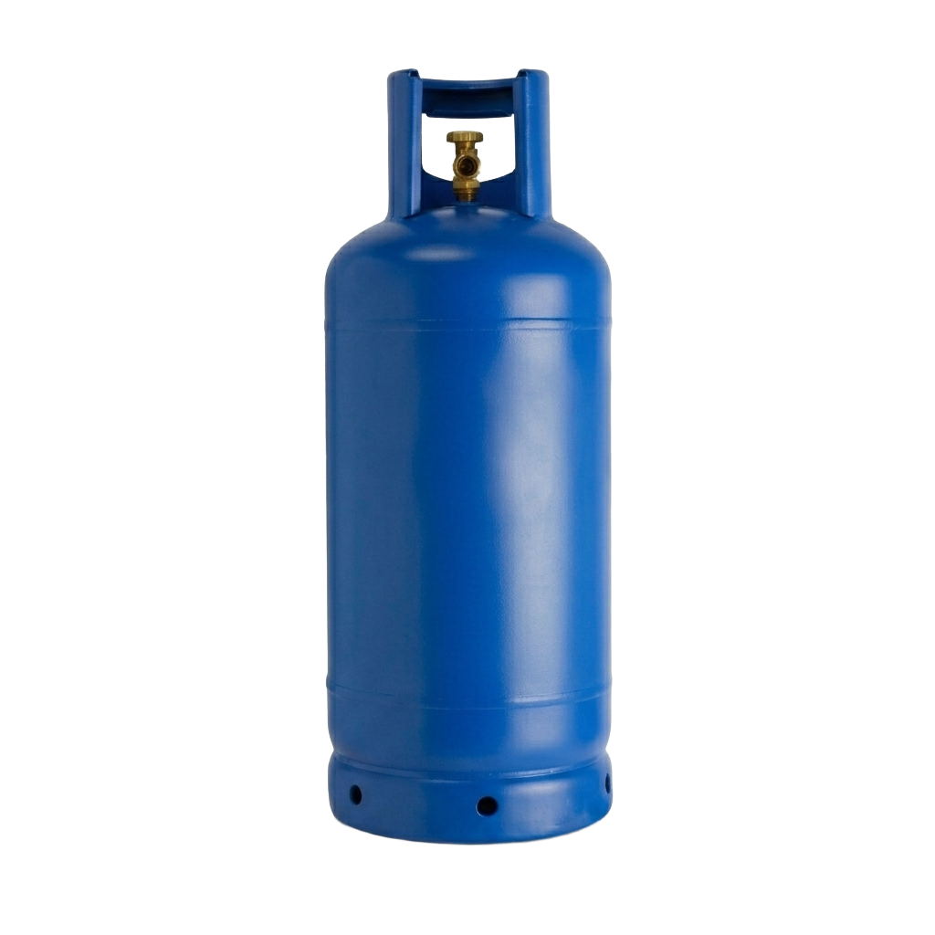 Blue LP gas cylinder