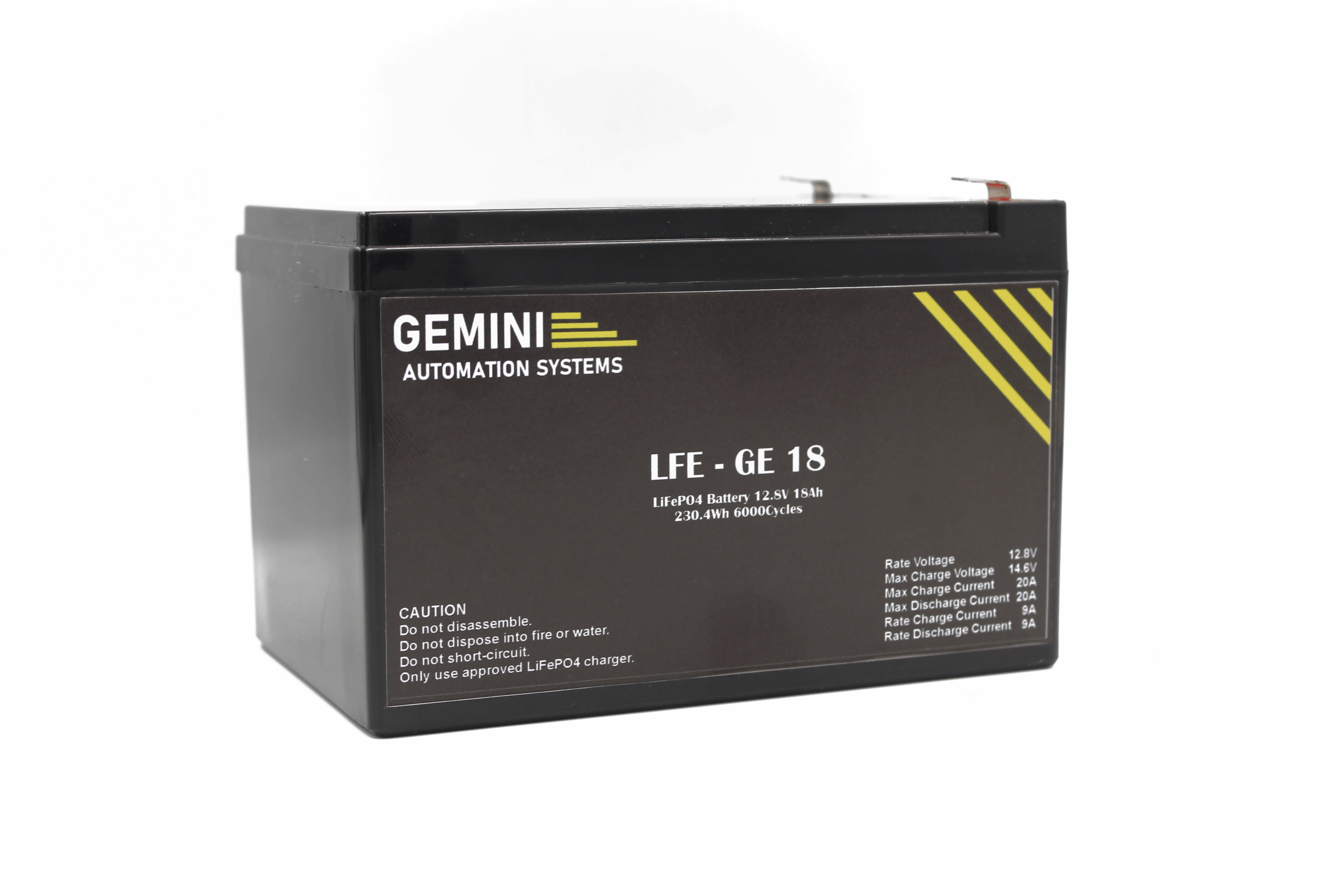 12V slim battery for Gemini garage door motor